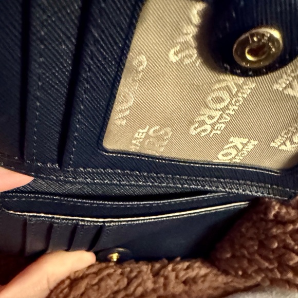 Michael Kors Navy Blue Wallet with Gold Accents - Picture 6 of 8